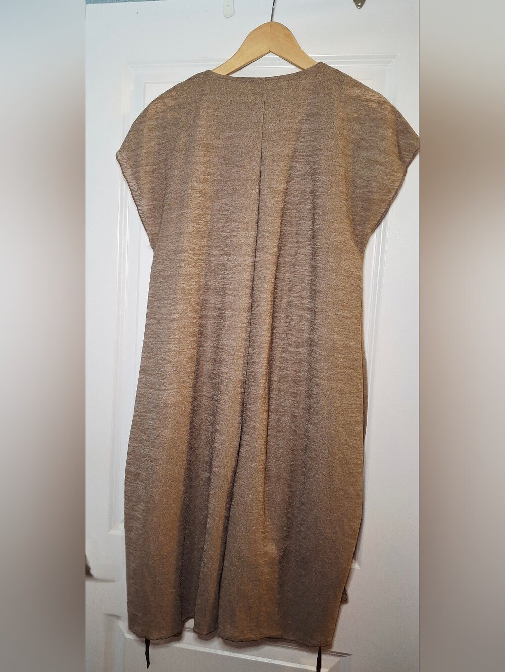 Zara Ruffle Ribbon Short Sleeve Dress (M) - Picture 2 of 8
